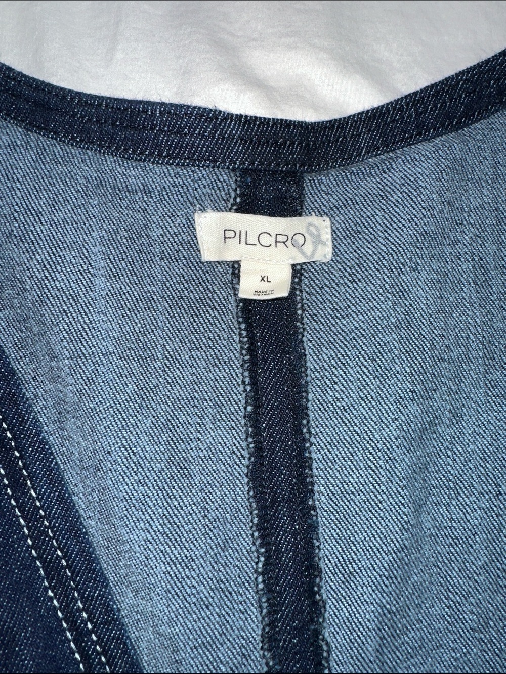 Pilcro Puff-sleeve Denim Mini Dress In Blue Size XL - Picture 3 of 8